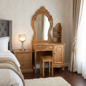 Bàn trang điểm gỗ tự nhiên BNTD01 Đồ Gỗ Hố Nai