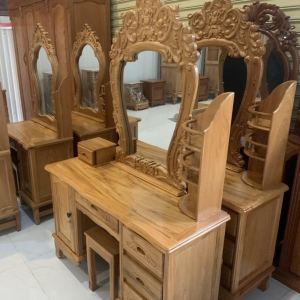 Bàn trang điểm gỗ tự nhiên BNTD02 Đồ Gỗ Hố Nai