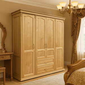 Tủ áo gỗ tự nhiên 4 cánh TUAO02 Đồ Gỗ Hố Nai